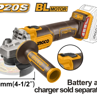 Amoladora Angular Inalámbrica 4 1/2 20V INGCO