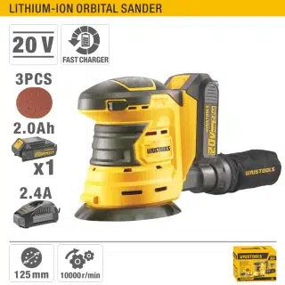 Lijadora Orbital Inalámbrica 20V 2.0Ah UYUSTOOLS